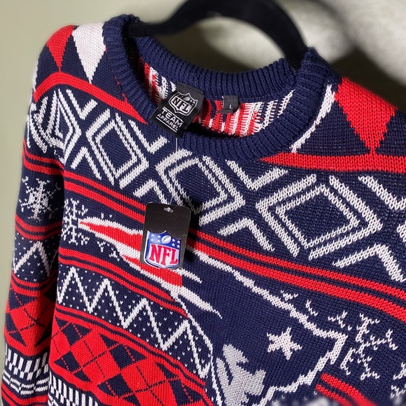 *Brand New* NFL New England Patriots Ugly Christmas Sweater. NFL Team Apparel - Picture 2 of 8